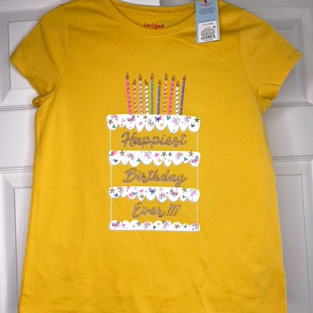 Girls Cat & Jack Graphic Tee Size L (10-12) PLUS